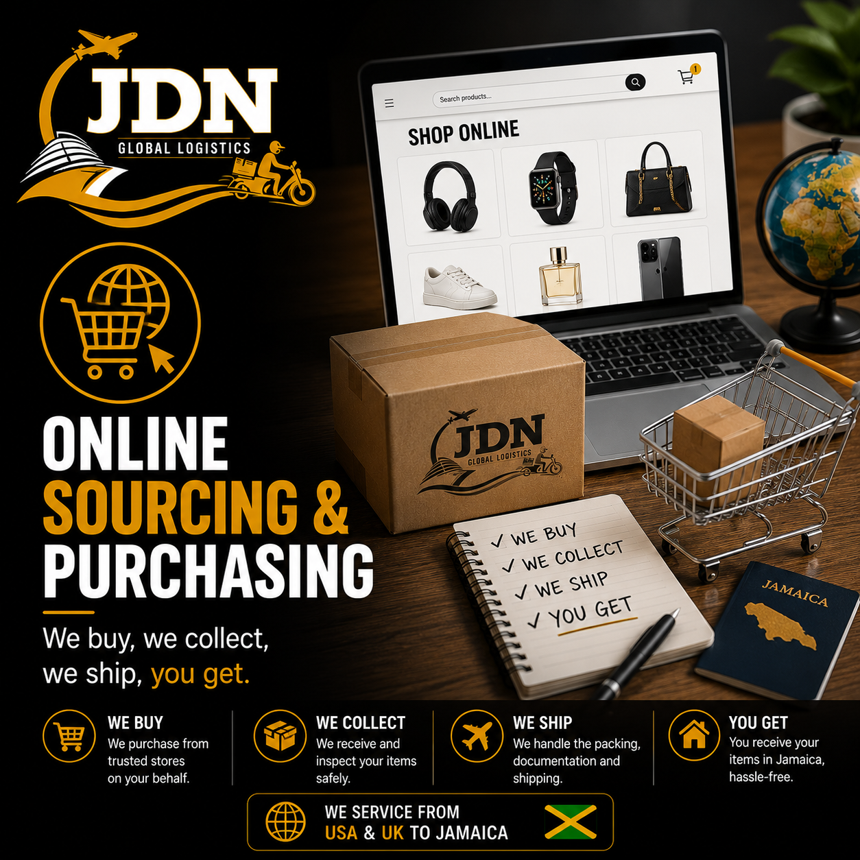 ONLINE SOURCING AND PURCHASING service icon
