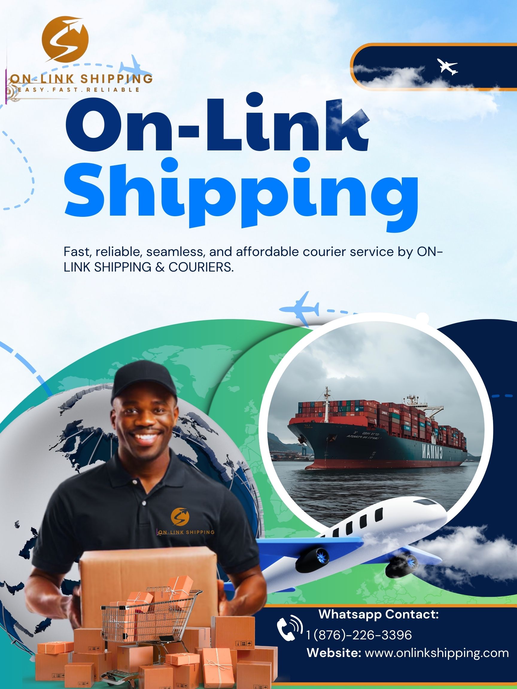 Courier delivery service illustration