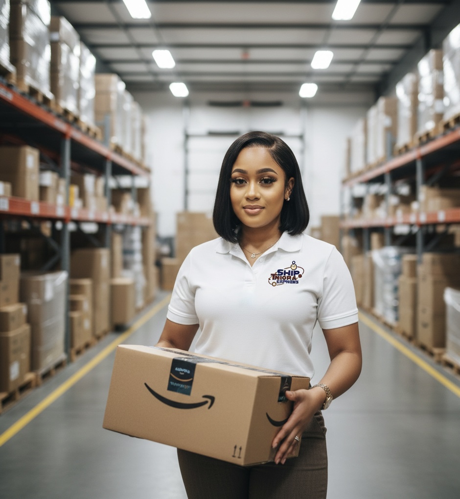 Courier delivery service illustration