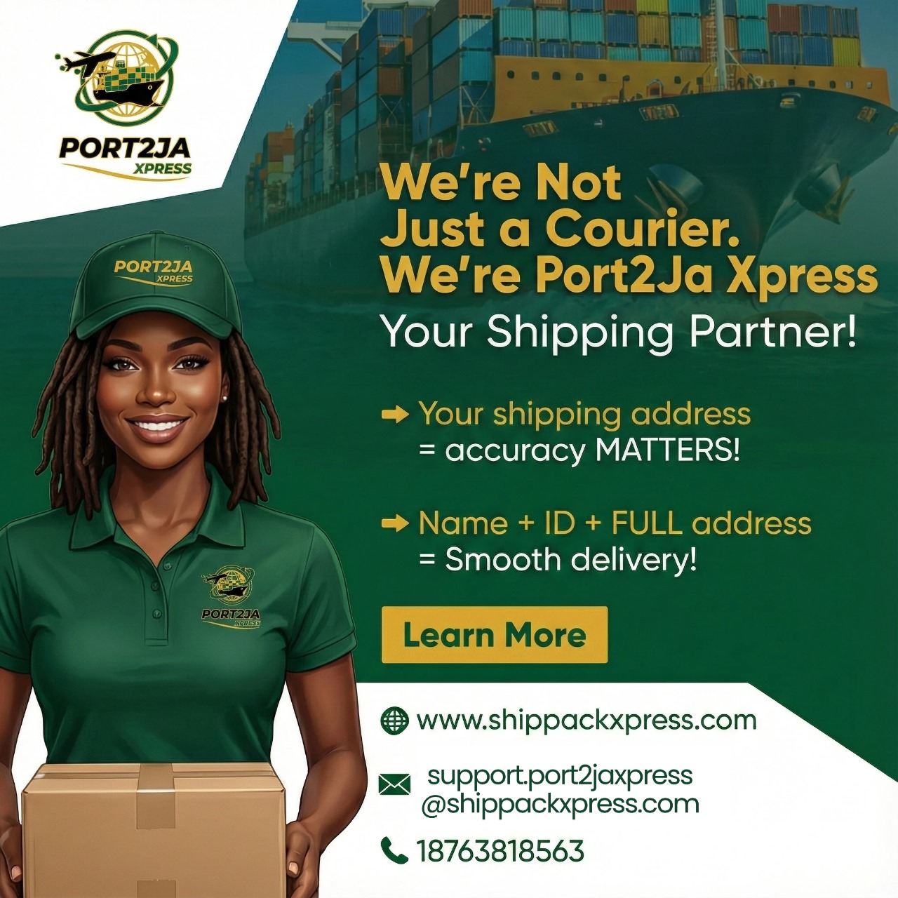 Courier delivery service illustration