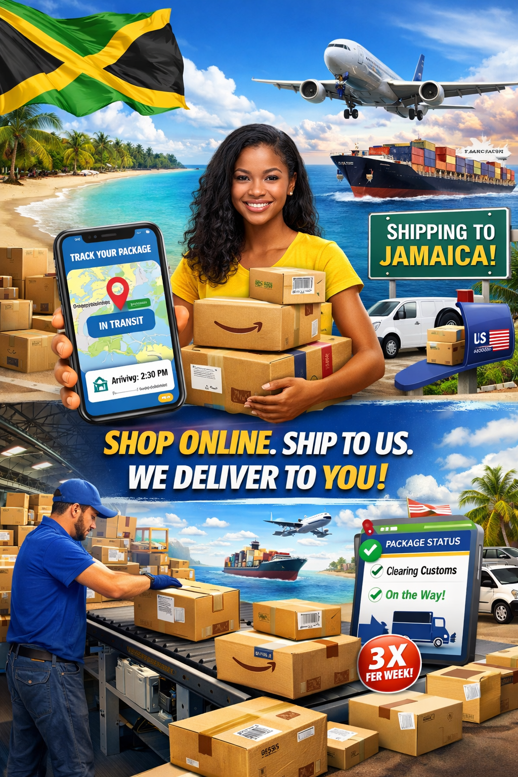 Courier delivery service illustration