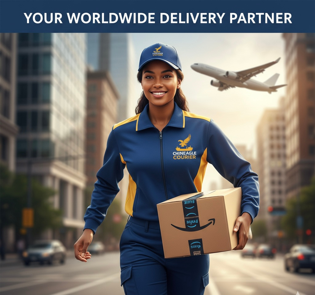 Courier delivery service illustration