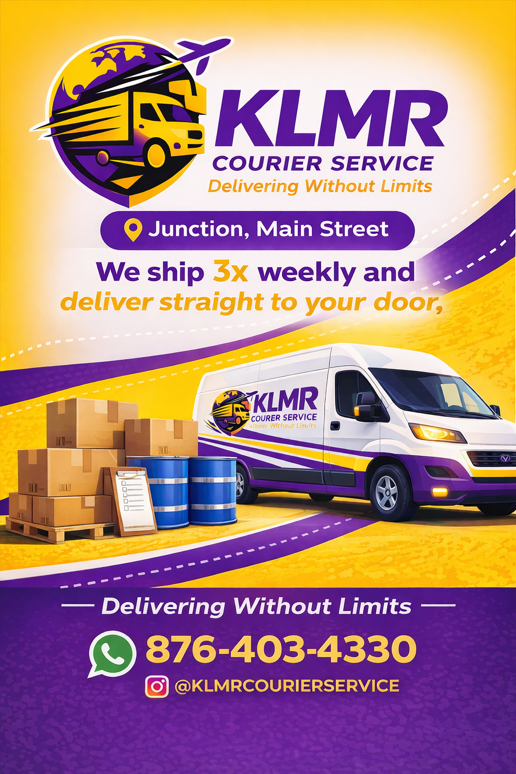 Courier delivery service illustration