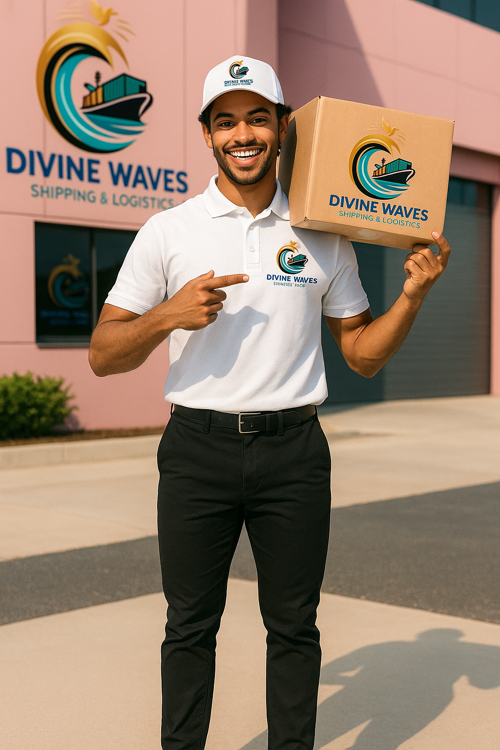 Courier delivery service illustration