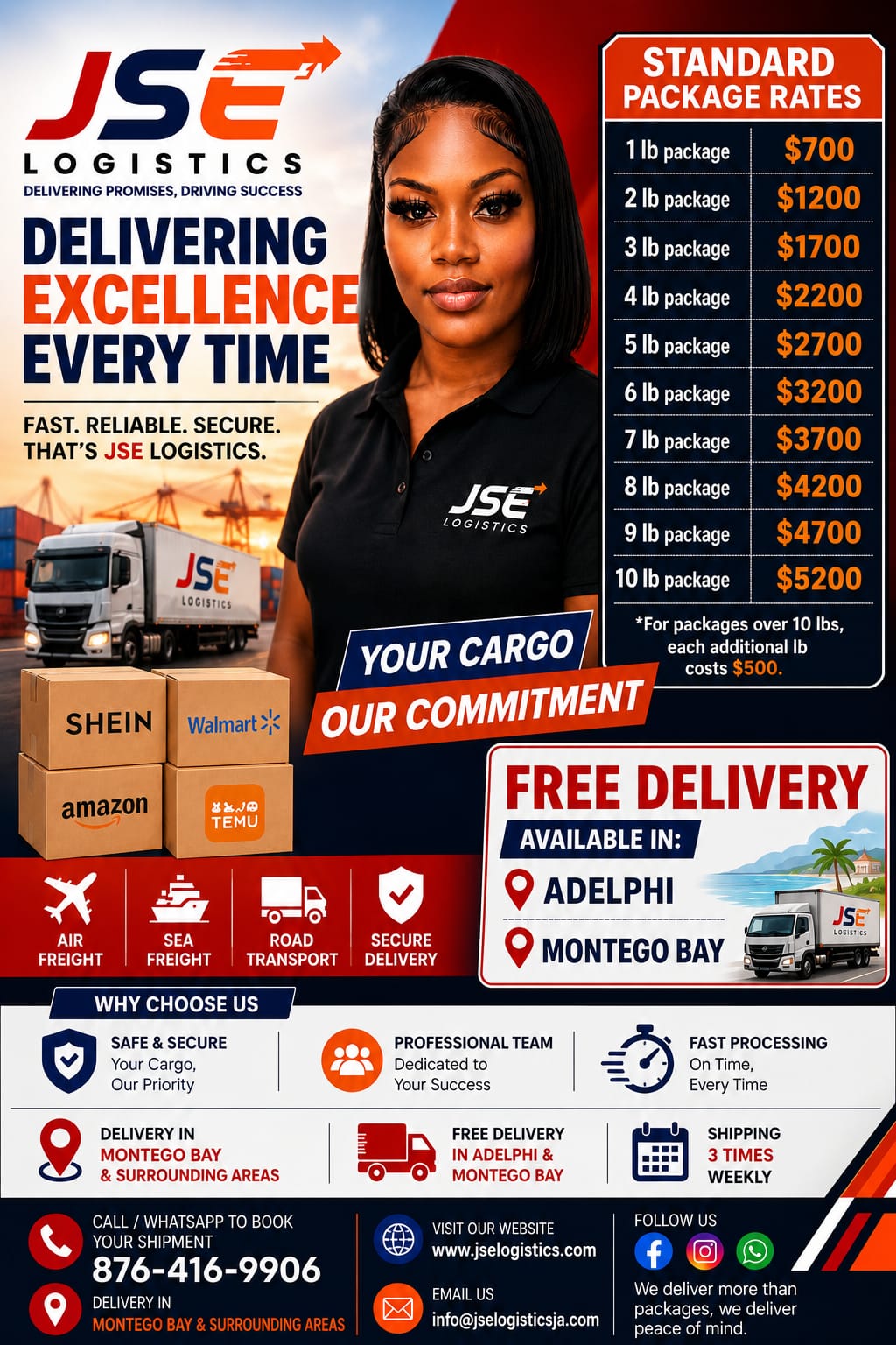 Courier delivery service illustration