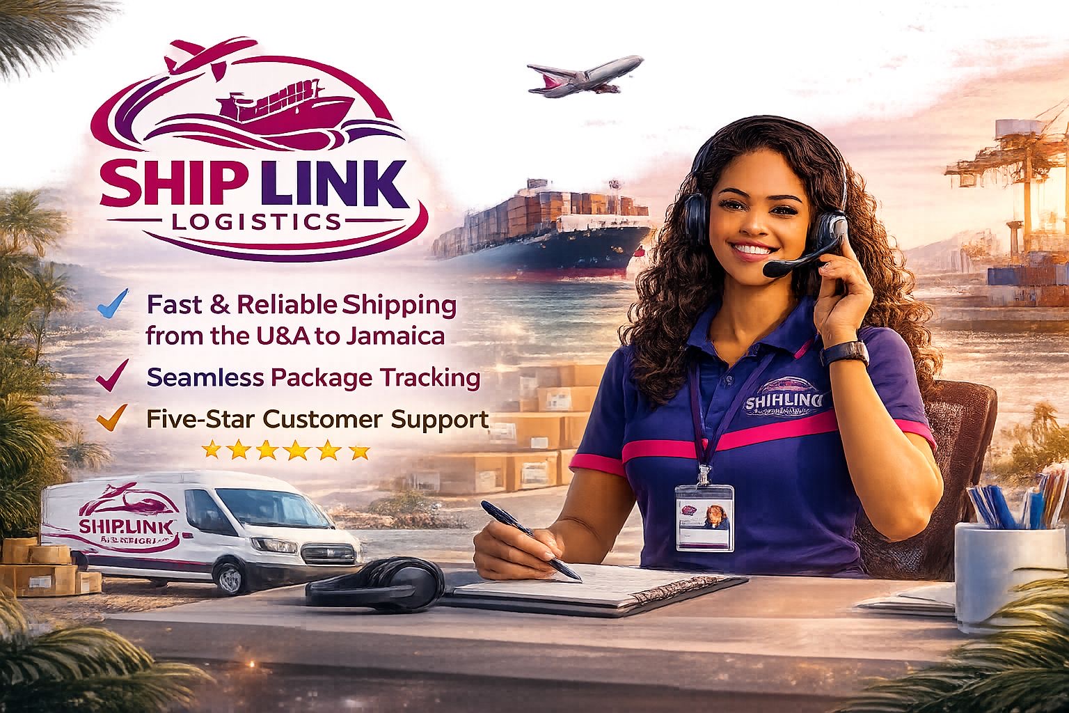 Courier delivery service illustration