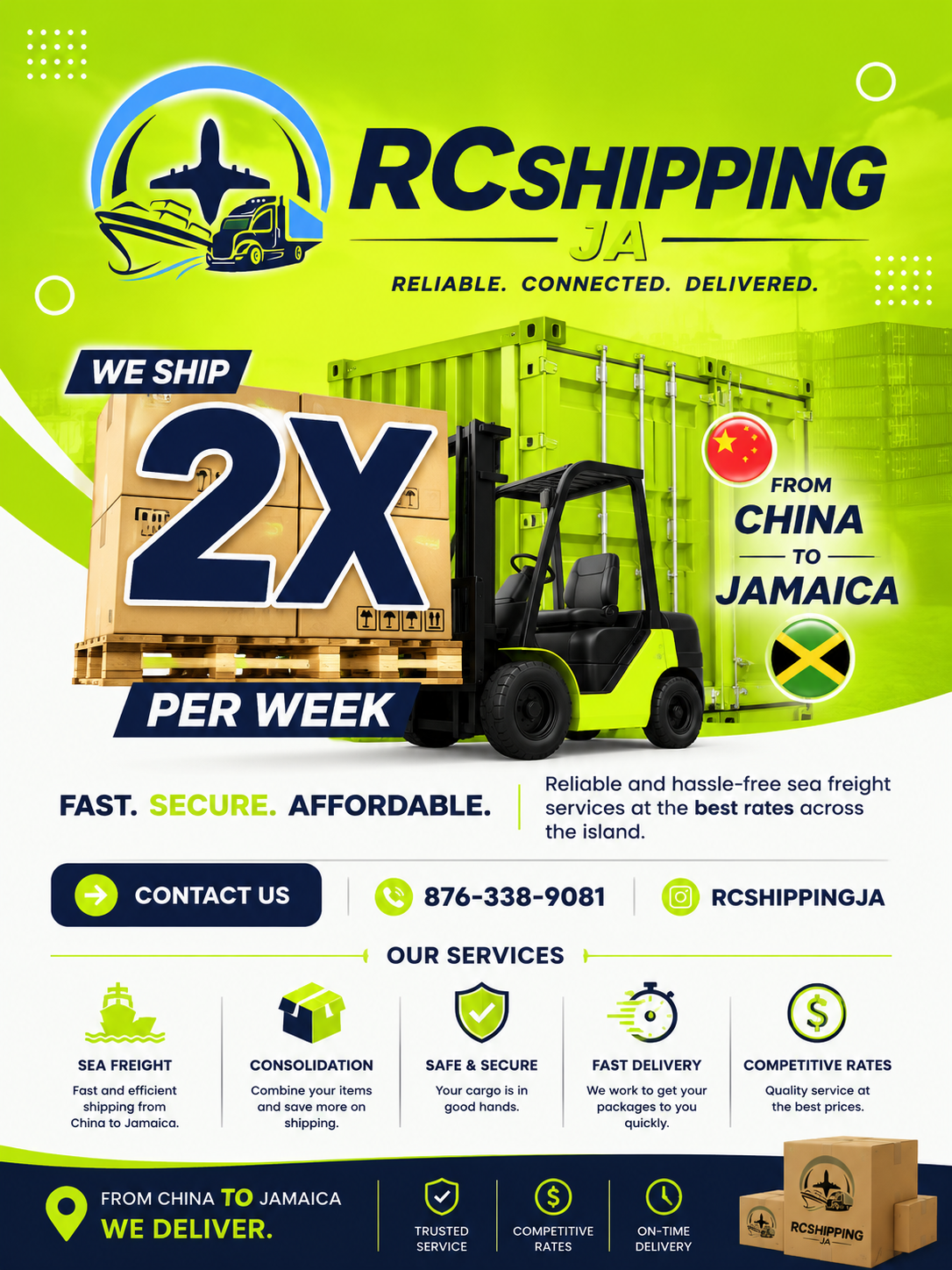 Shipping from China - Jamaica Air & Sea Freight  service icon