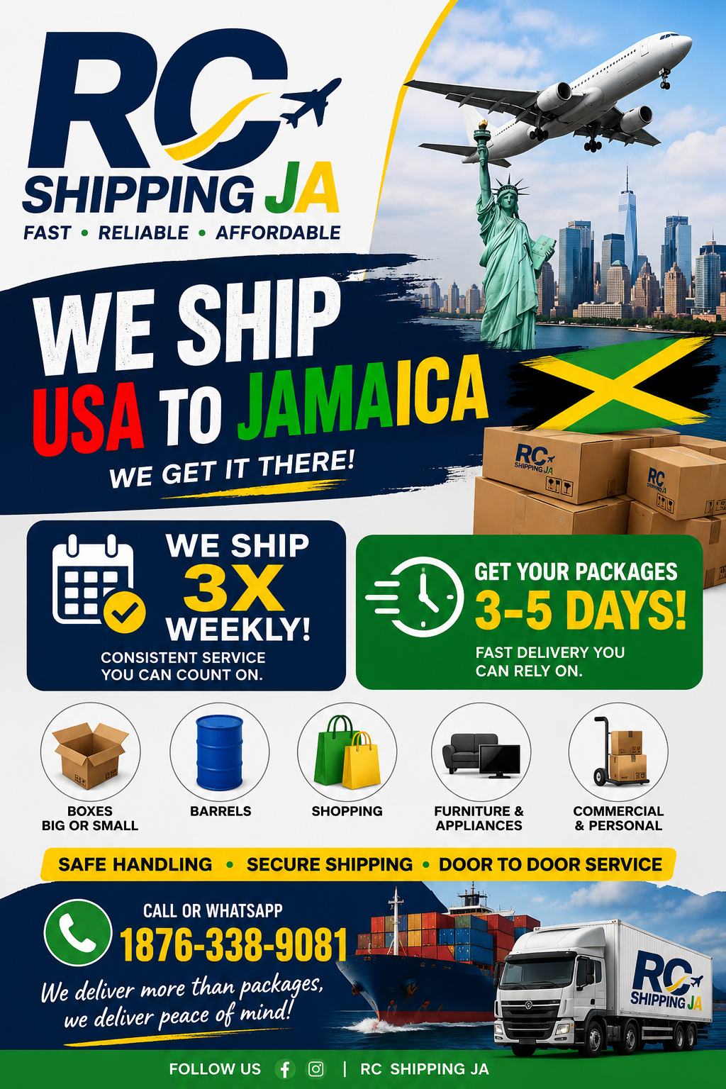 Shipping from Usa-Jamaica  service icon